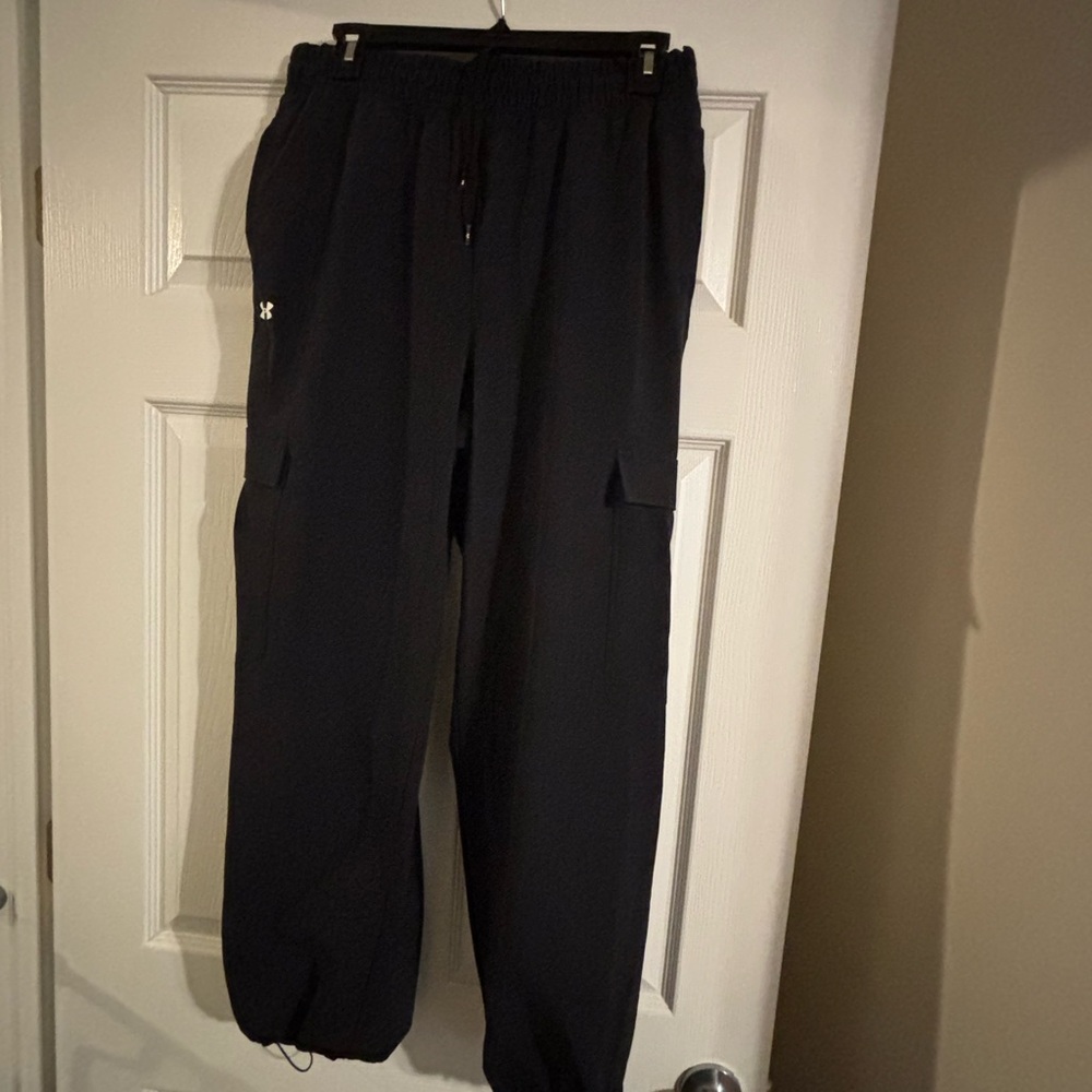 Under Armour Black Cargo Joggers with Drawstring Waist